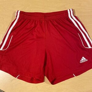 Adidas soccer shorts, red, S